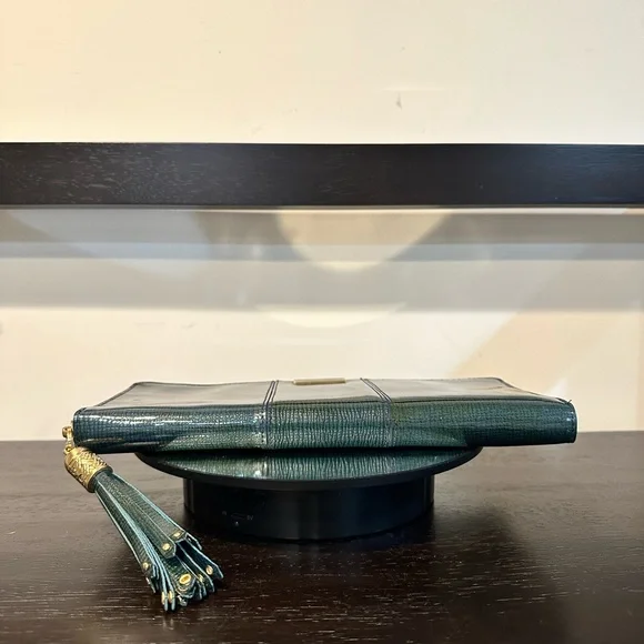 Cole Haan Travel Clutch Voyage Collection Moroccan Blue Large Zip Around Wallet - Picture 6 of 12